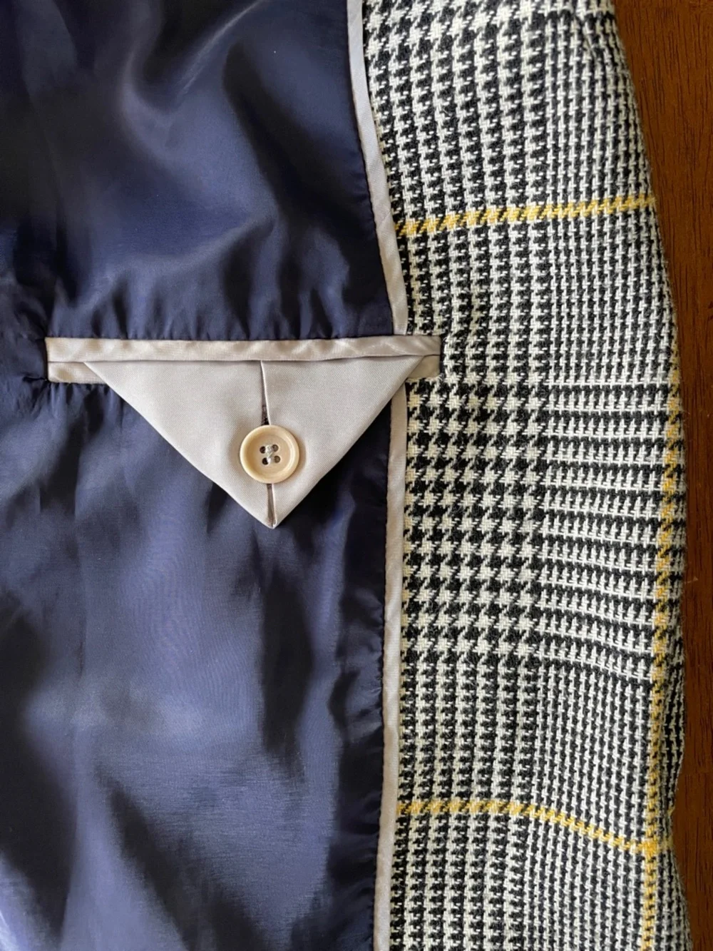 J. Crew Parke Blazer in Glen Plaid Wool Blend - Black, White, and Yellow - 10 - Picture 10 of 16